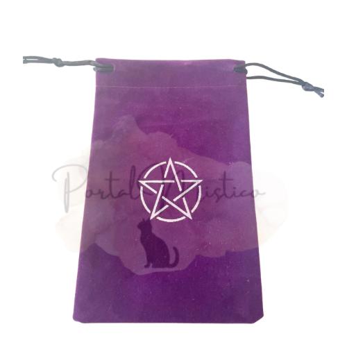 Bolsa para Tarot Pentáculo Púrpura - Conexión Espiritual e Intuición
