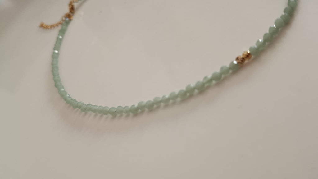 Collar Aventurina Verde facetada