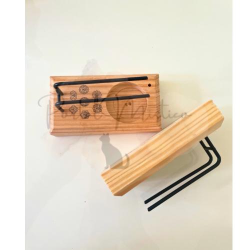 Porta incienso madera metal 7 chakras