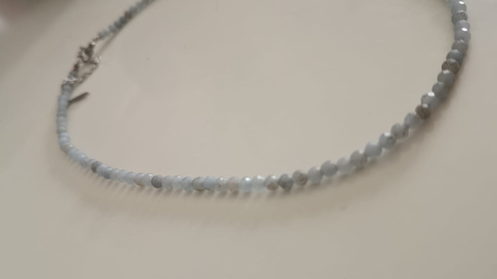 Collar Cuarzo Azul facetado