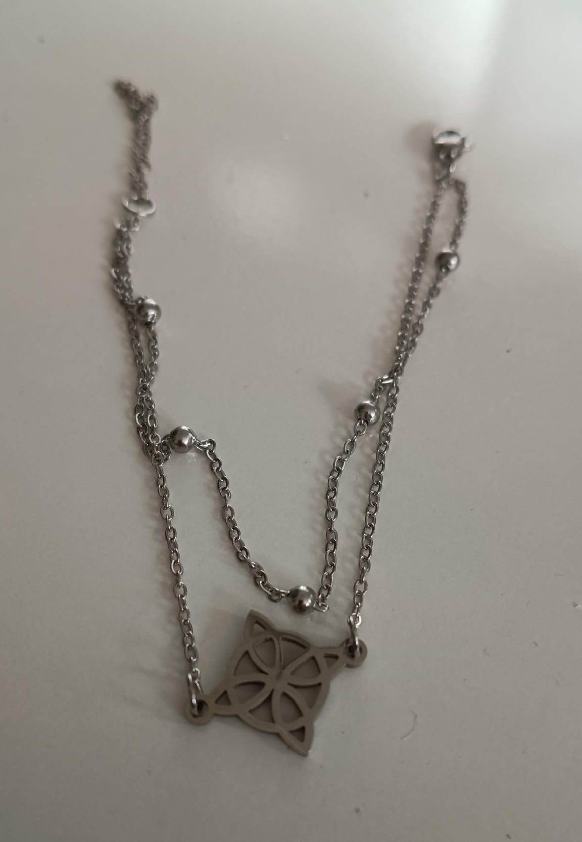 Pulsera Doble Nudo de Bruja en Acero