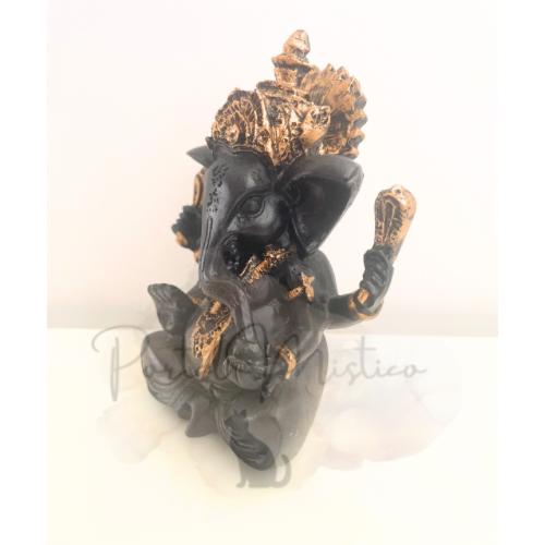 Ganesha Ébano Dorado