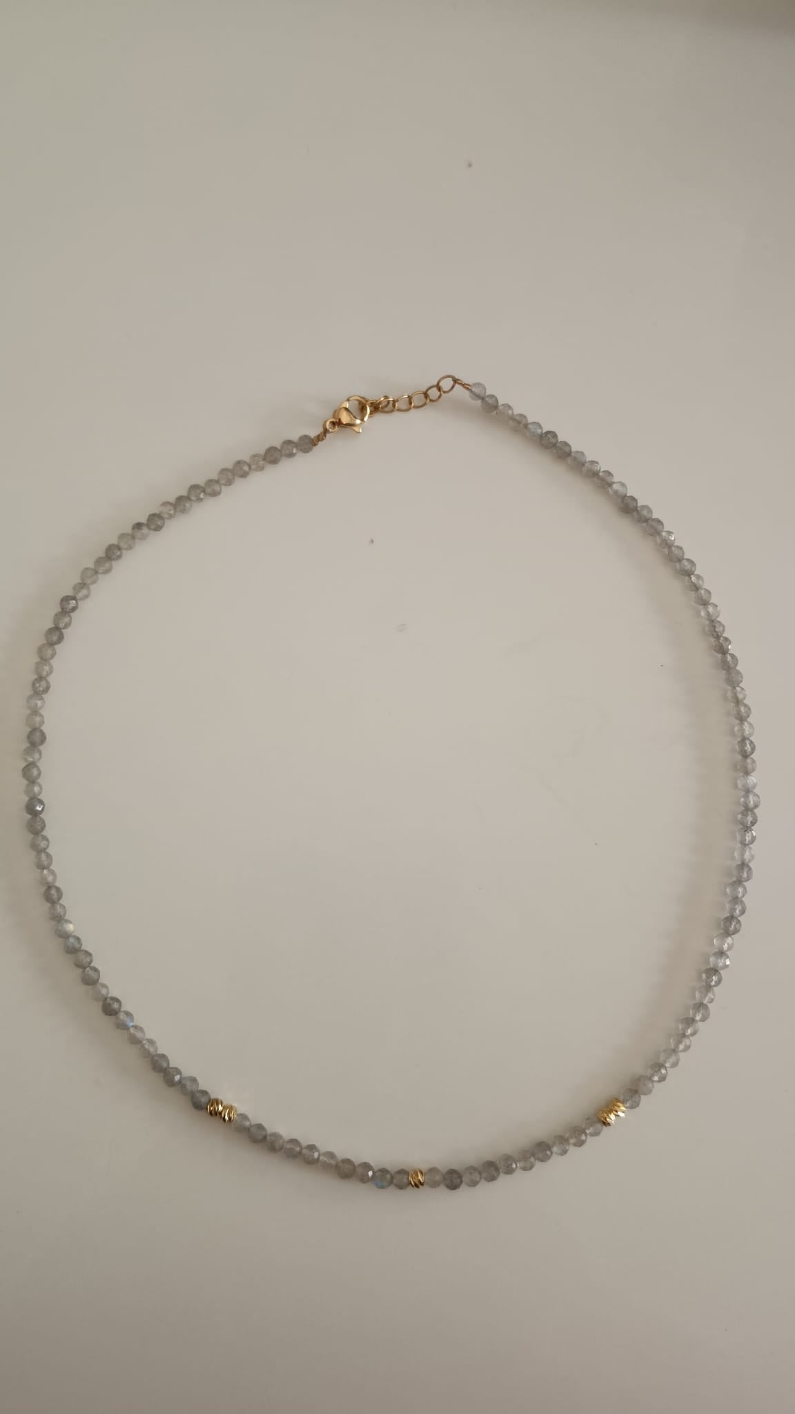 Collar Labradorita facetada
