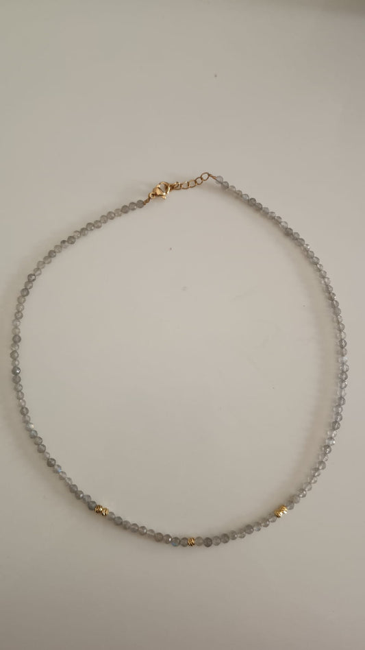 Collar de Labradorita Facetada - Escudo Místico e Intuición