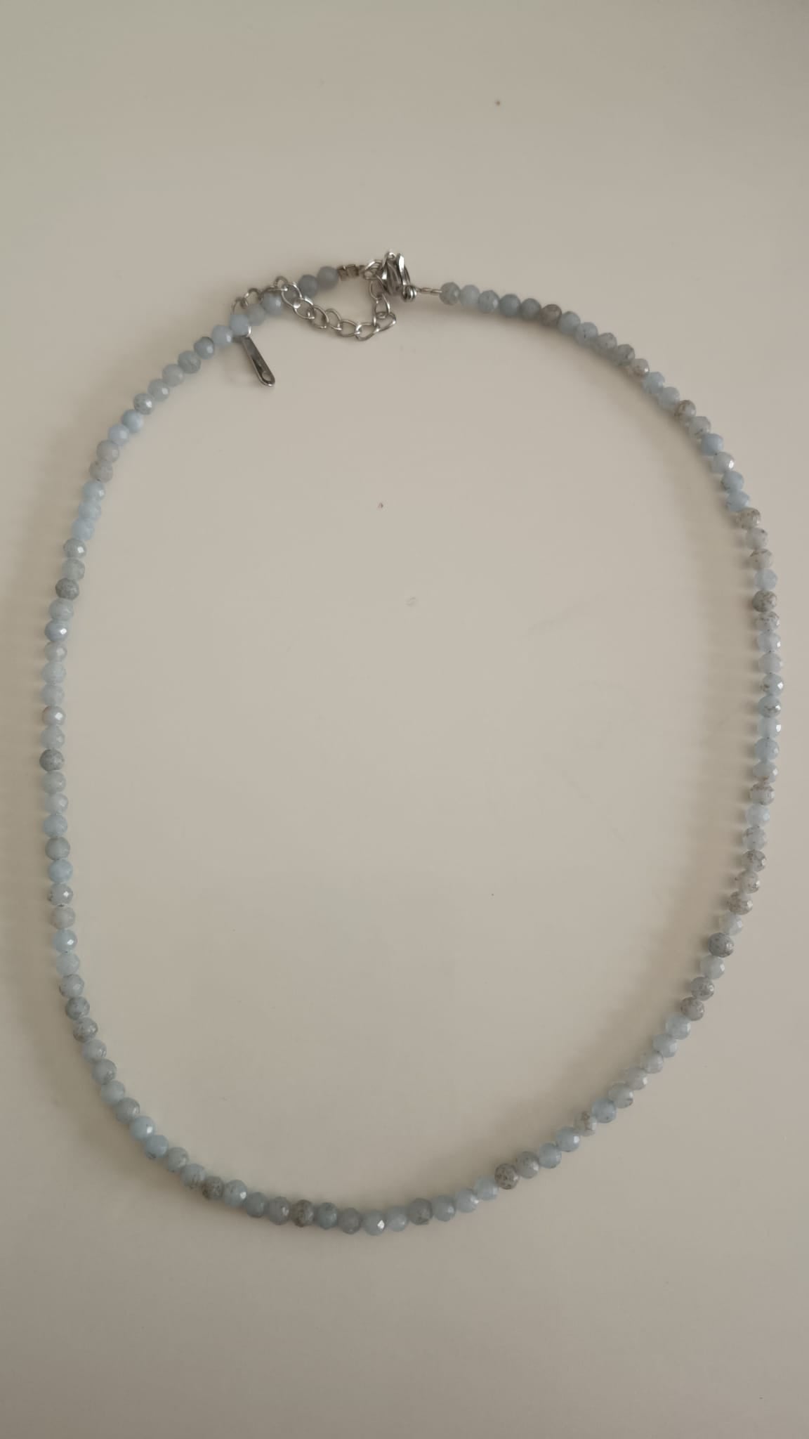 Collar Cuarzo Azul facetado