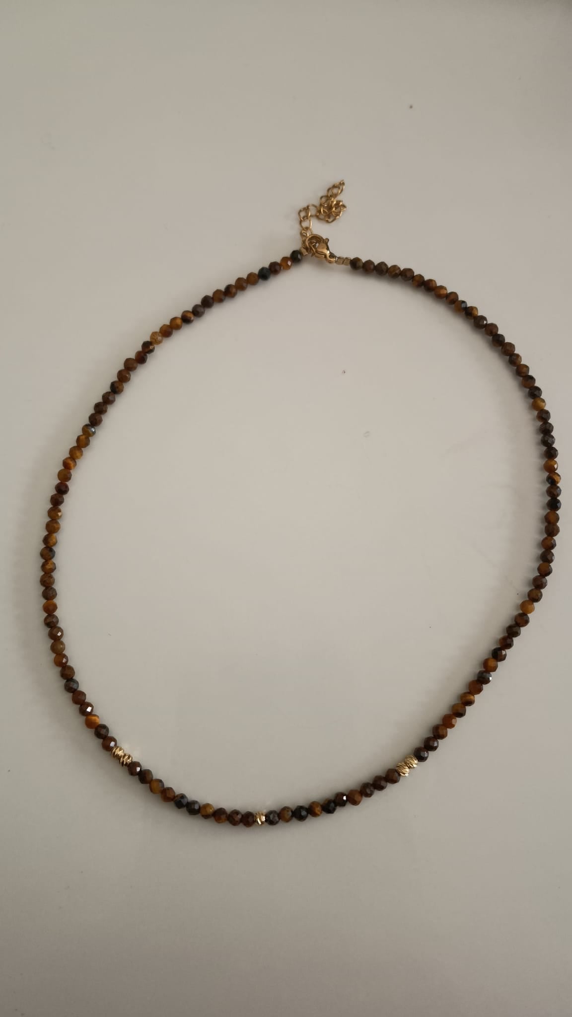 Collar Ojo de Tigre facetado