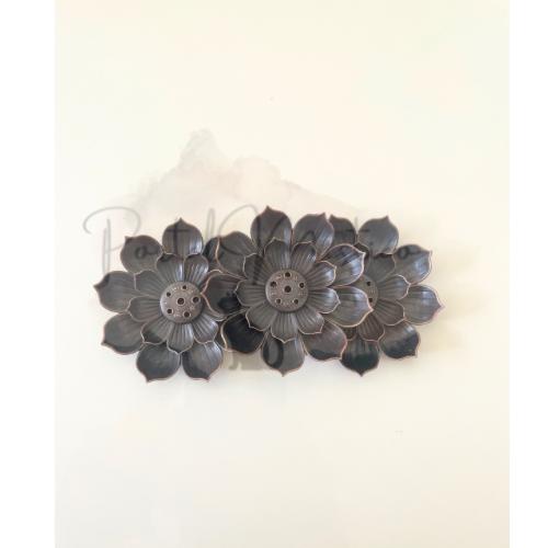 Mini Porta incienso Flor de Loto bronce