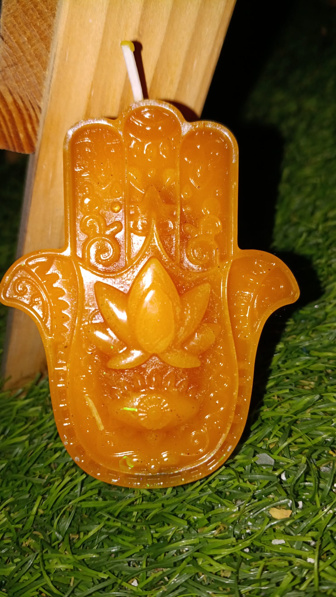 Vela de Miel Mano de Fátima