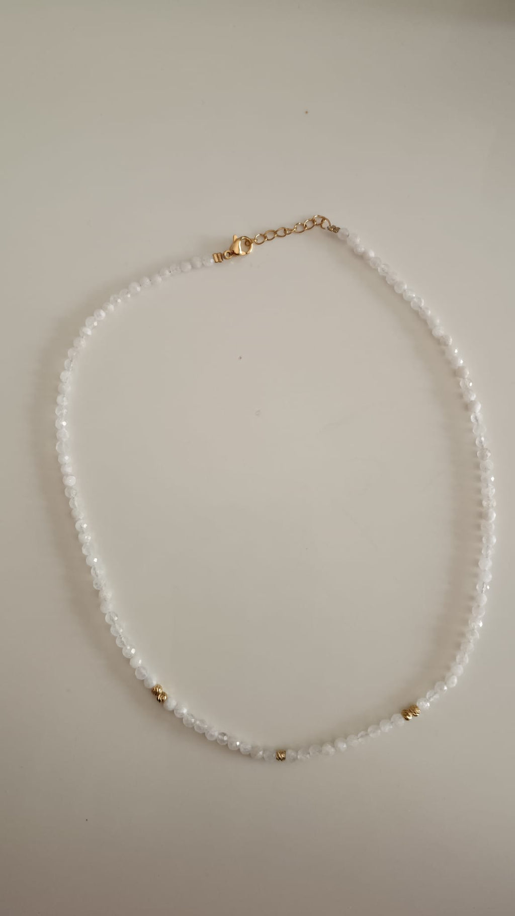 Collar Piedra Luna facetada