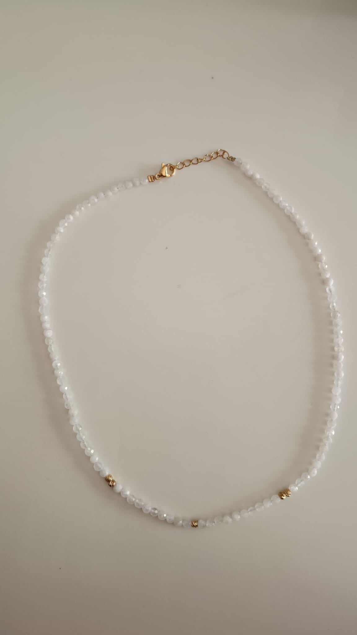 Collar Piedra Luna facetada