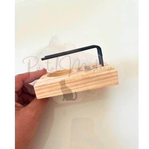 Porta incienso madera metal 7 chakras