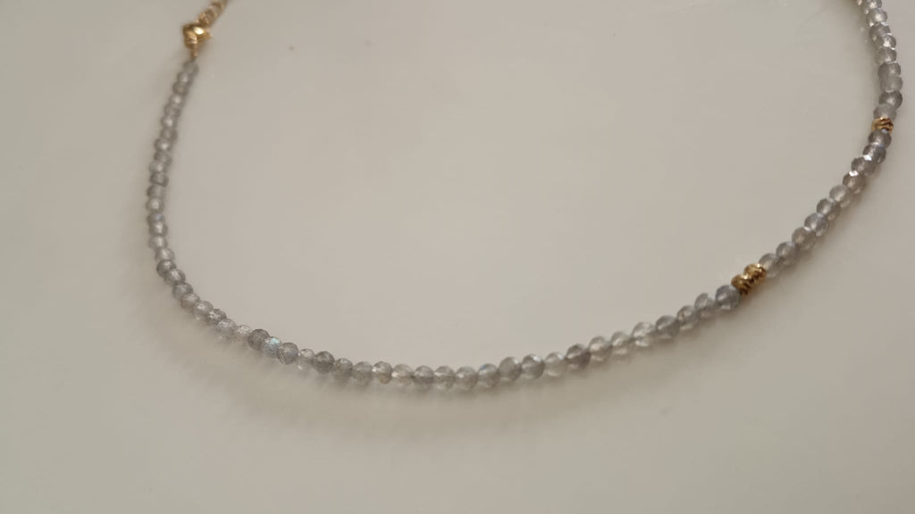Collar Labradorita facetada
